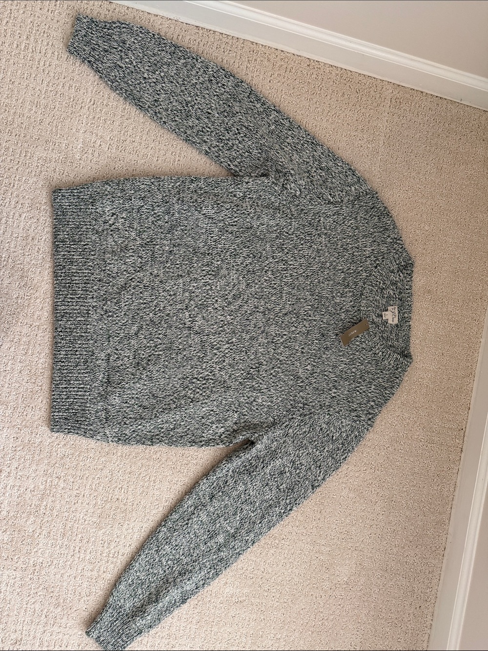 J. Crew Heathered Grey Crewneck Sweater